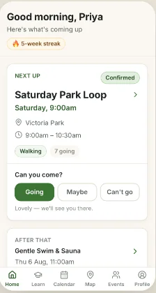 Pod match screen — your local group reveal